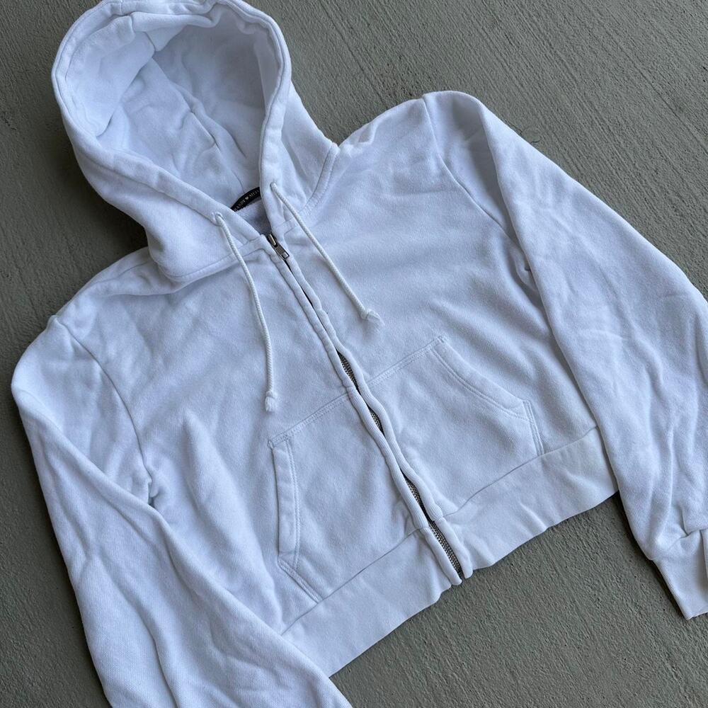 Brandy Melville Cropped Zip up Hoodie